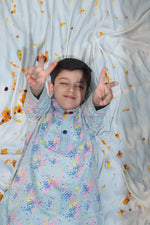 Load image into Gallery viewer, Vibrant Polka Splash Cotton Kurta Set for Boys - CuddlesClothing