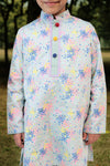 Polka Splash: Vibrant Colors Cotton Kurta Set for Boys