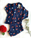 Santa Snow Globe Flannel PJ Set