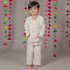 Cozy Muslin Cat Print Nightsuit for Kids( Unisex)