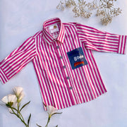 Super Hero Striped Full Sleeve Shirt For Boys - CuddlesClothing