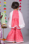 Lehriya Front Slit Flared Cotton Kurta with Garara Set