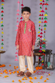 Butter-Soft Cotton Muslin Kurta with Embroidered Elephant Motif - CuddlesClothing
