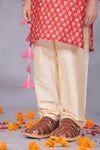 Butter-Soft Cotton Muslin Kurta with Embroidered Elephant Motif