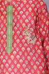 Butter-Soft Cotton Muslin Kurta with Embroidered Elephant Motif
