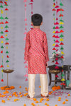 Butter-Soft Cotton Muslin Kurta with Embroidered Elephant Motif