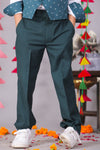 Marvel-Inspired 3 PC Blue Waistcoat Set For Boys