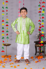 Load image into Gallery viewer, Boys Tie and Dye Silk Kurta Pajama Set - CuddlesClothing