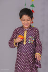 Butter-Soft Cotton Muslin Kurta with Personalized Initial Motif