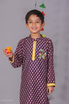Butter-Soft Cotton Muslin Kurta with Personalized Initial Motif