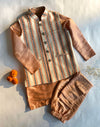 Regal Striped Jawahar Jacket Set for Boys
