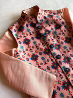 Load image into Gallery viewer, Designer Boys Silk Kurta Pajama &amp; Printed Jacket Set - CuddlesClothing