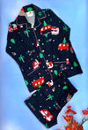 Happy Holiday Print Flannel PJ Set