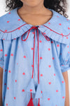 Sweetheart Peter Pan Collar Dress For Girls