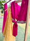 Sunshine Bloom Pink and Yellow Embellished Lehenga Set for Girls