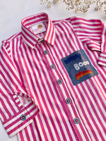 Load image into Gallery viewer, Super Hero Striped Full Sleeve Shirt For Boys - CuddlesClothing