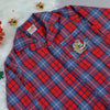 Santa & Snowman Hug Checkered Flannel PJ Set