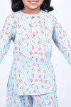 Cupcake Print Soft Cotton Co-ord Set Nightsuit (Unisex)