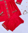 Frock Style Red Flannel PJ Set