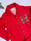 Red Flannel PJ set with Checkered Pocket