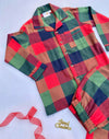 Multi Check Cotton Flannel PJ Set