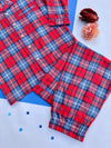 Red & Blue Classic Check Flannel PJ Set
