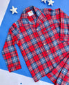 Red & Blue Classic Check Flannel PJ Set
