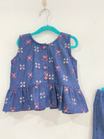 Load image into Gallery viewer, Girls Soft Denim Co-ord Set - CuddlesClothing