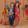 Festive Velvet Kurta Salwar Set For Girls