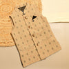 Geometric Patterned Cotton Khadi Jawahar Jacket for Boys
