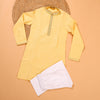 Silk Jacquard Kurta Pajama for Boys with Thread Embroidery