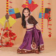 Girls Velvet Lehanga Choli Set - Luxury Kids' Festive Wear - CuddlesClothing