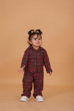 Load image into Gallery viewer, Dreamy Check Cotton Night Suit For Kids - CuddlesClothing
