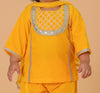 Embroidered Velvet Suit For Girls