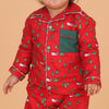 Santa Whale & Christmas Tree Flannel PJ Set