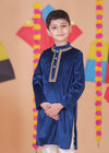 Embroidered Velvet Kurta Pajama Set For Boys