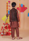 Velvet Sequin Jawahar Jacket Set with Chandler Silk Kurta Pajama