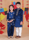 Handcrafted Love Velvet Kurta Set