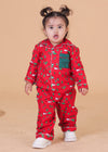 Santa Whale & Christmas Tree Flannel PJ Set