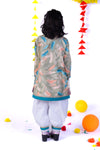 Paint Brush Stroke Cotton Kurta Salwar Set For Girls