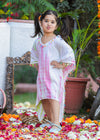 Vibrant Tie-Dye Kaftan with Tassel Hangings