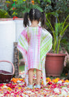 Vibrant Tie-Dye Kaftan with Tassel Hangings