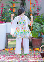 Load image into Gallery viewer, Girls' Rainbow Daisy Short Kali Kurta &amp; Pant Set - CuddlesClothing
