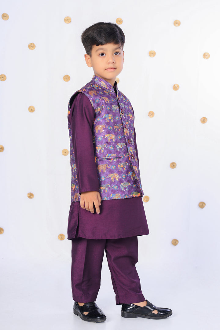 Little Maharaja Nehru Jacket Set For Kids - CuddlesClothing