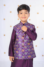 Load image into Gallery viewer, Little Maharaja Nehru Jacket Set For Kids - CuddlesClothing