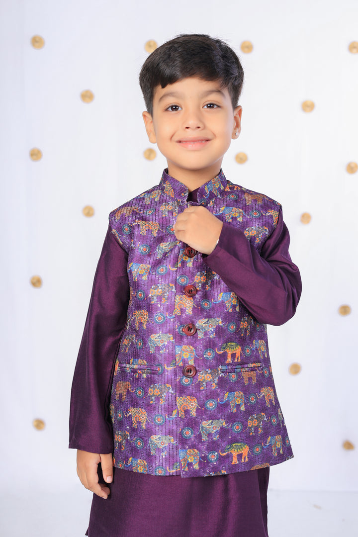 Little Maharaja Nehru Jacket Set For Kids - CuddlesClothing