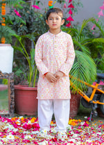 Load image into Gallery viewer, Mughal Motif Cotton Kurta Pajama Set - CuddlesClothing