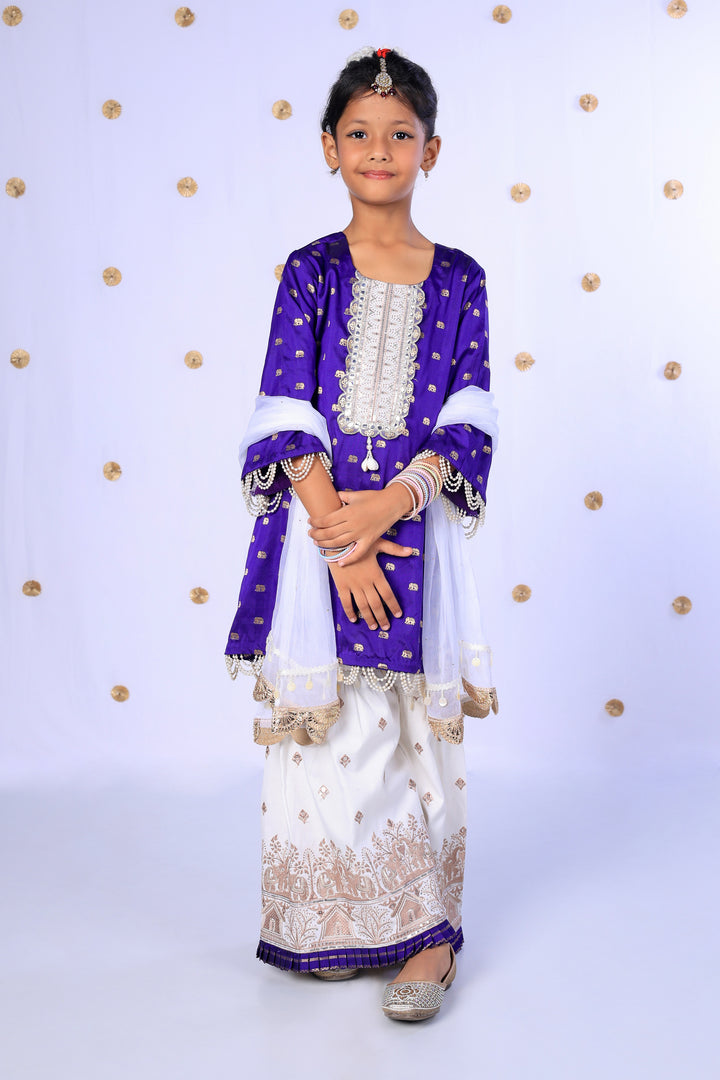 Rajwada Jamuni Ensemble For Girls - CuddlesClothing
