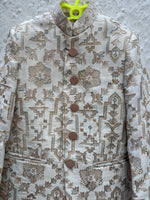 Load image into Gallery viewer, Ziya Ivory Embroidered Bandhgala Set