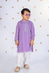 Chhota Nawab Lilac Kurta Pajama Set For Boys